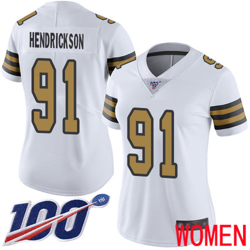 New Orleans Saints Limited White Women Trey Hendrickson Jersey NFL Football #91 100th Season Rush Vapor Untouchable Jersey->youth nfl jersey->Youth Jersey